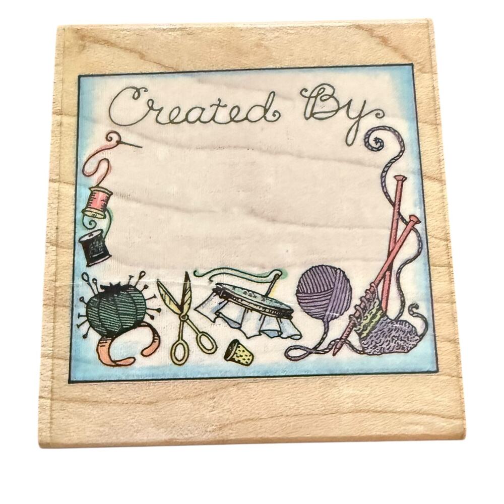 All Night Media 1986 Created By/Sewing 199P Rubber Stamp